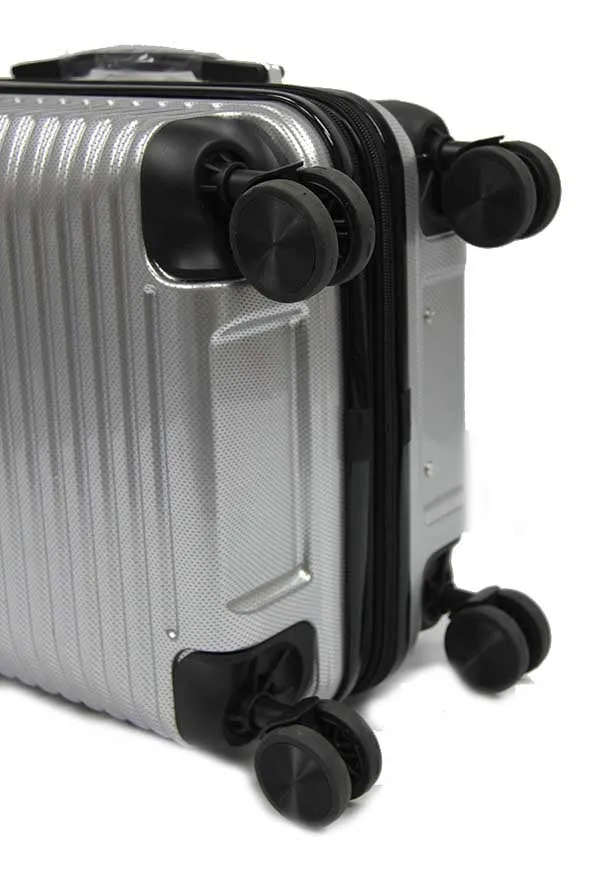 24 inch Tenacious ABS PC Expandable Antitheft Zipper Luggage 8 Spinner Wheels and TSA Lock