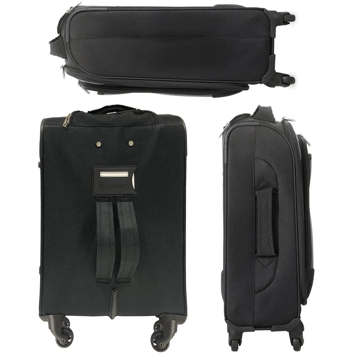 Aerolite (55x35x20cm) Lightweight Soft Shell Cabin Hand Luggage (x3 Set) | 4 Wheels