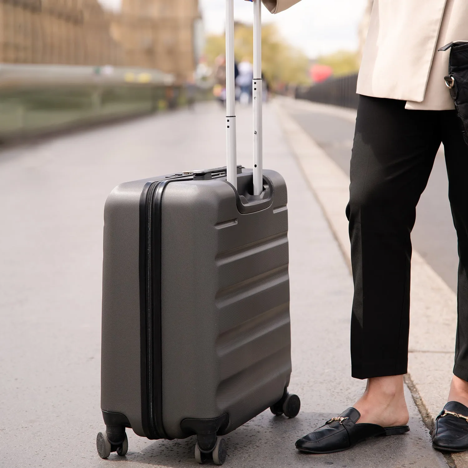 Aerolite 56x45x25cm Easyjet Large Cabin, British Airways, Jet2 Maximum Allowance 8 Wheel Ultra Light 8 Wheels Suitcase