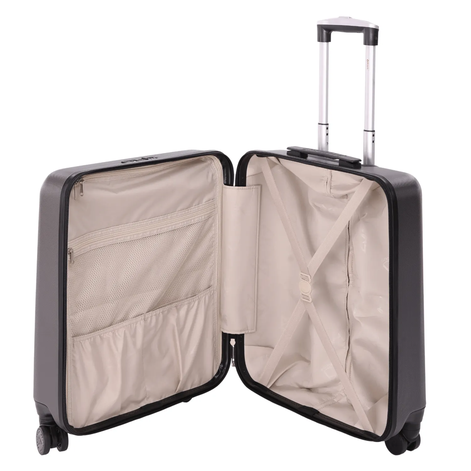 Aerolite 56x45x25cm Easyjet Large Cabin, British Airways, Jet2 Maximum Allowance 8 Wheel Ultra Light 8 Wheels Suitcase