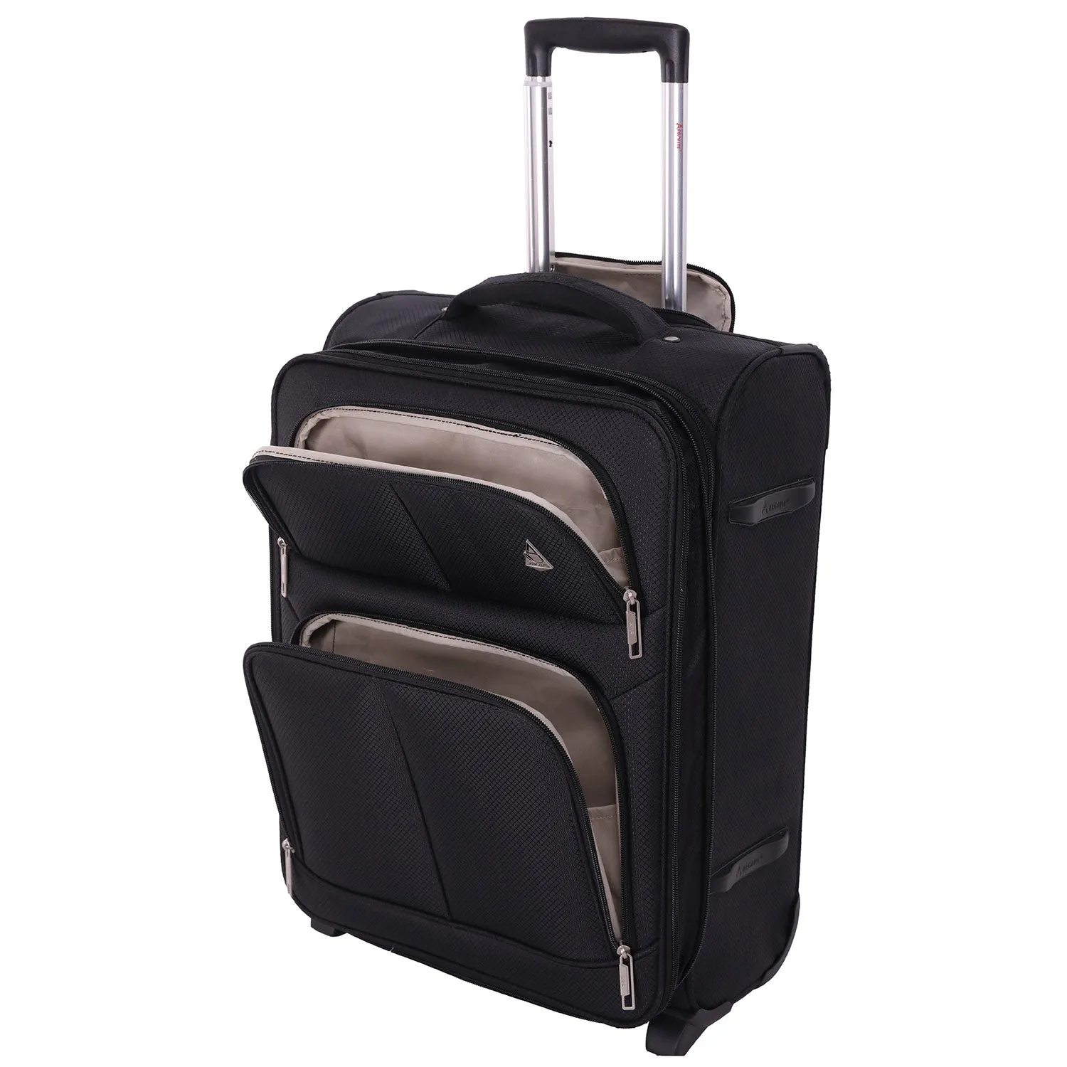 Aerolite Expandable (55x40x20cm) to (55x40x23cm) Ryanair & Wizz Air Priority Max, Lufthansa Max Lightweight Cabin Suitcase