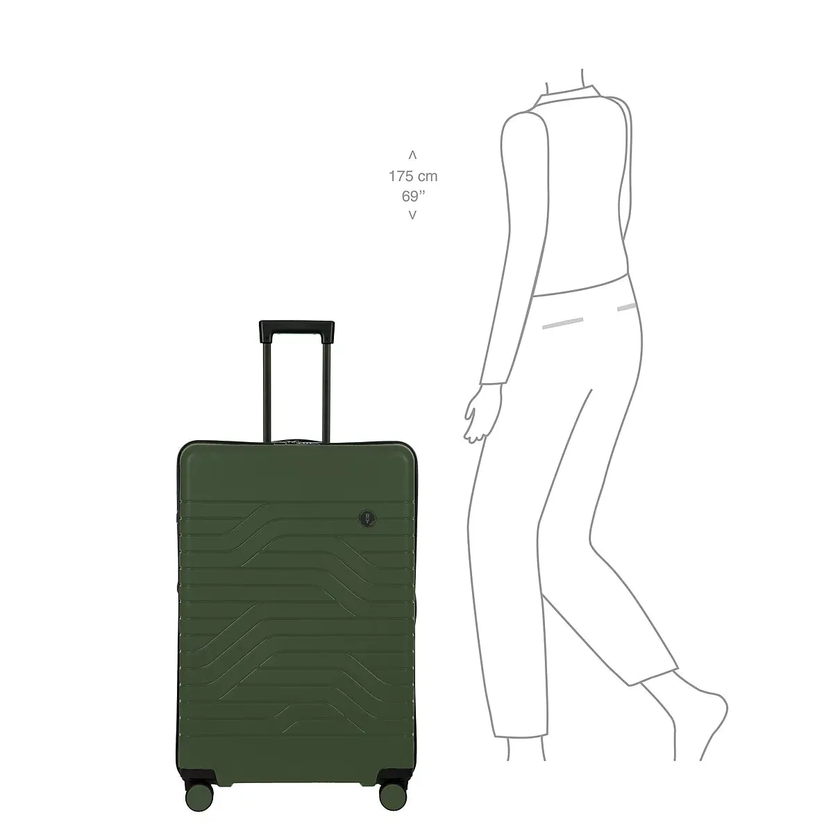 Bric's B Y Ulisse Expandable Spinner - 30" Forest Green