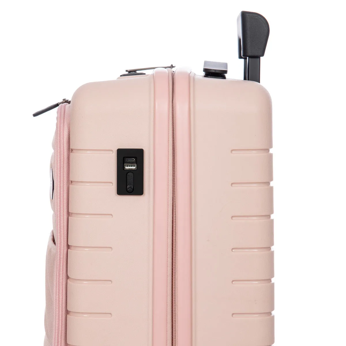 Bric's B Y Ulisse Expandable Spinner with Pocket - 21" Pearl Pink