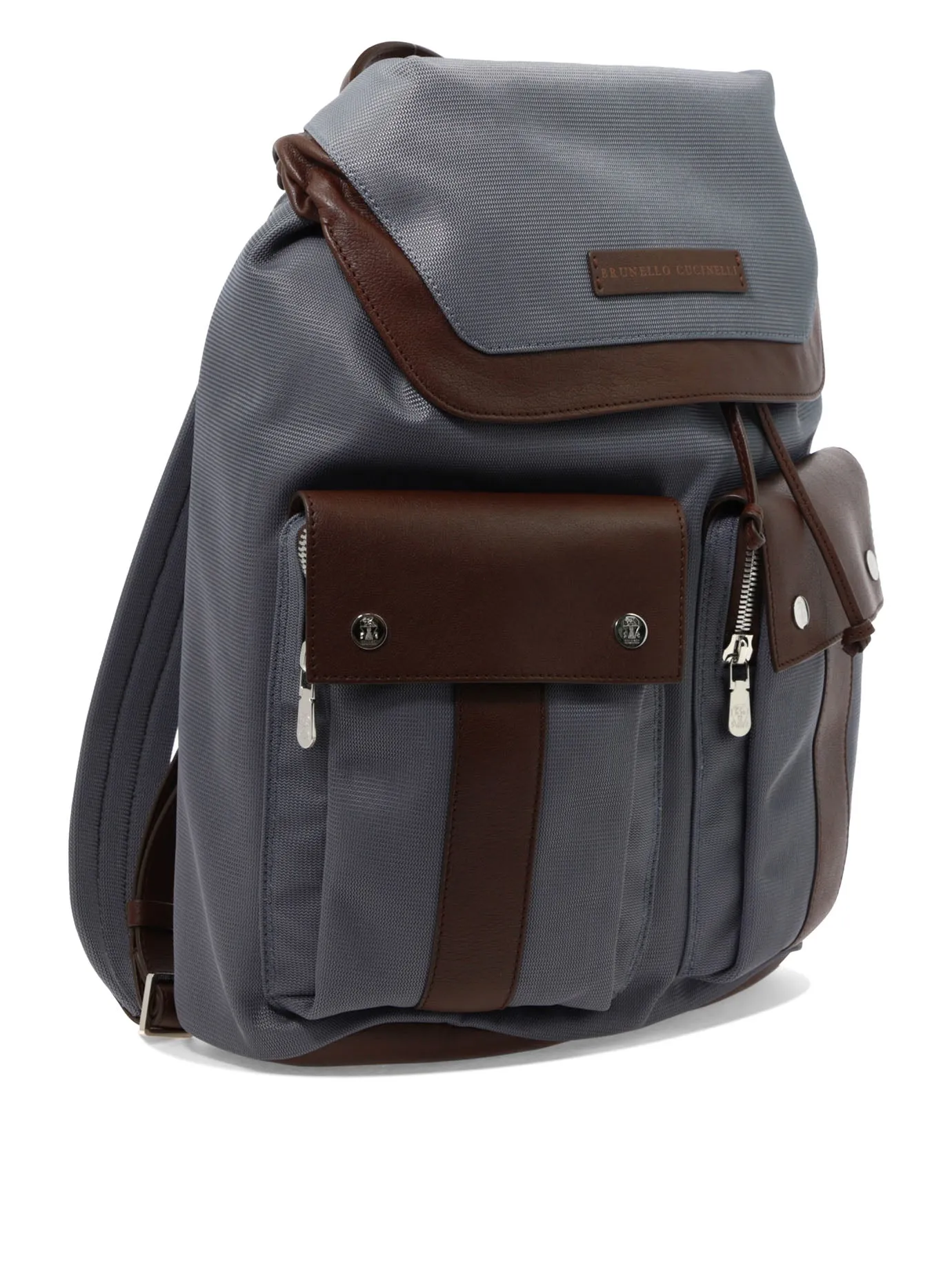 Brunello Cucinelli Leisure Logo Detailed Foldover Backpack
