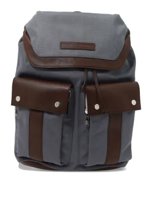Brunello Cucinelli Leisure Logo Detailed Foldover Backpack