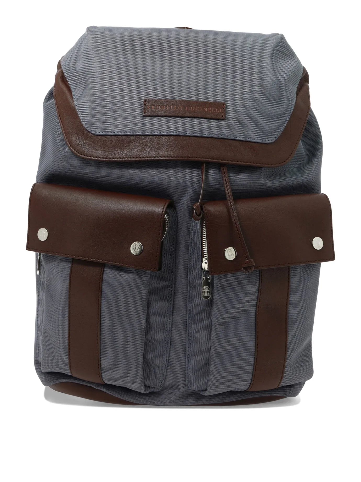 Brunello Cucinelli Leisure Logo Detailed Foldover Backpack