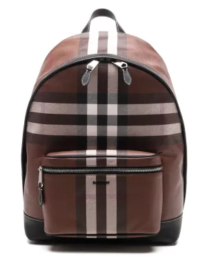 Burberry Check Print Backpack