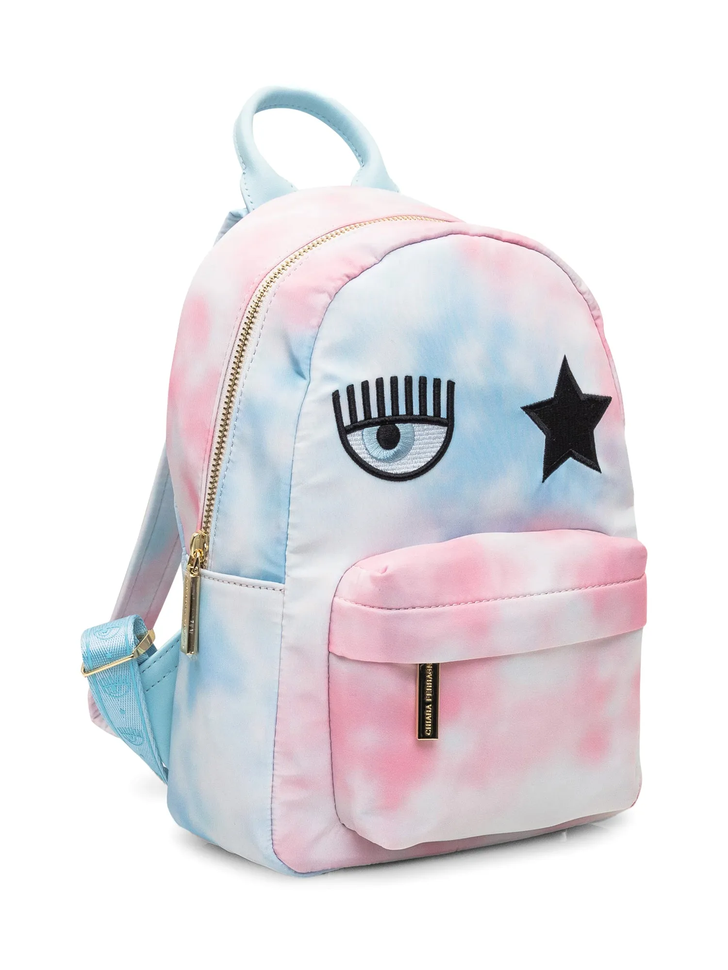 Chiara Ferragni Eye-Embroidered Tie-Dyed Backpack