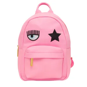Chiara Ferragni Eyelike Embroidered Zipped Backpack