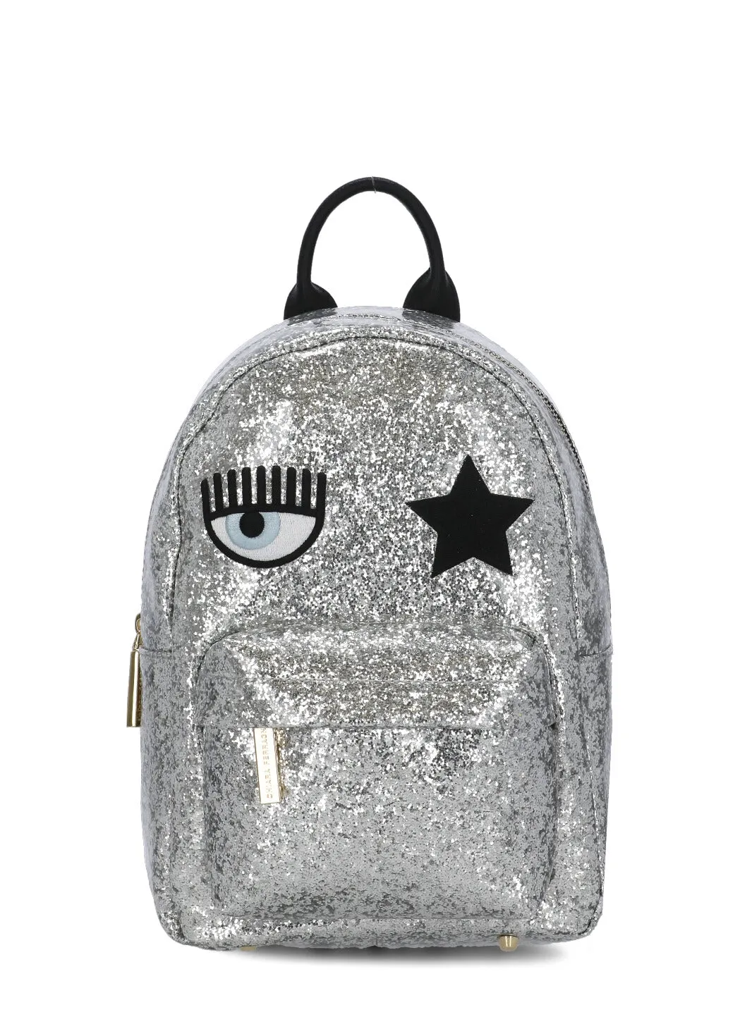 Chiara Ferragni Glitter-Embellished Zipped Backpack