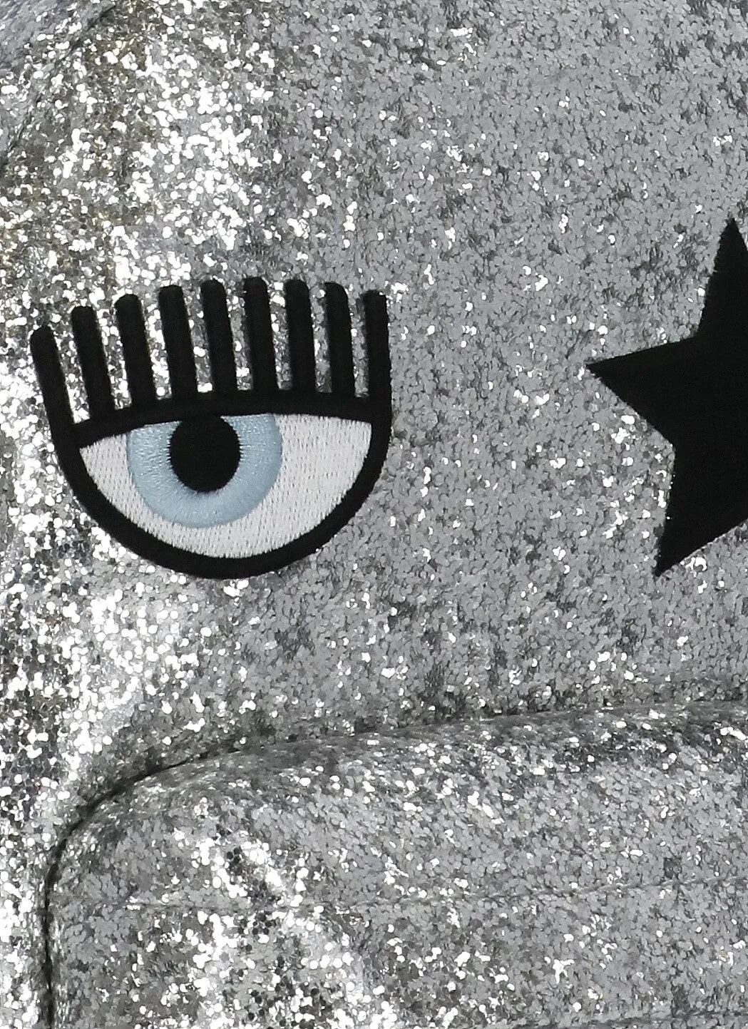 Chiara Ferragni Glitter-Embellished Zipped Backpack
