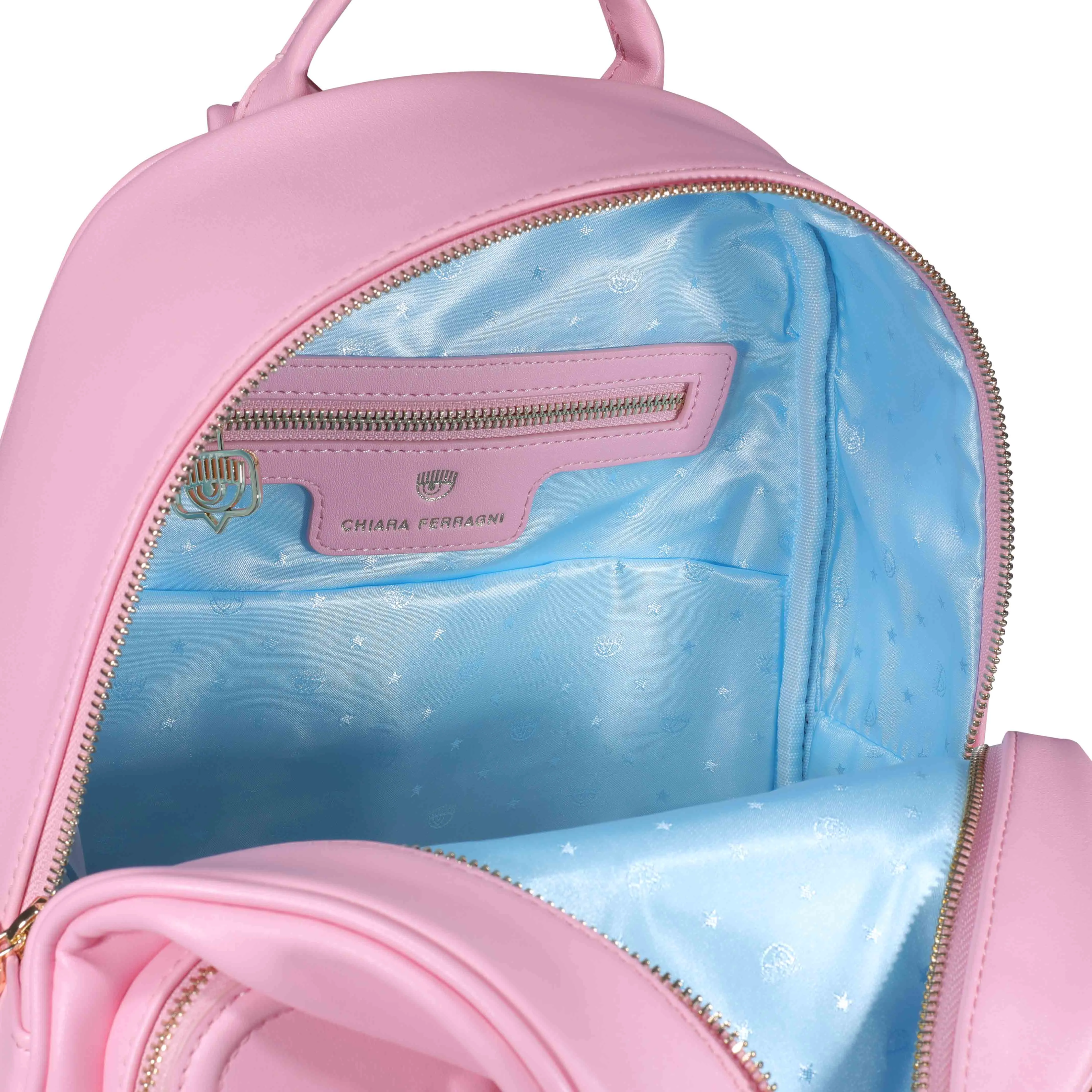 Chiara Ferragni Logo Embossed Zipped Backpack
