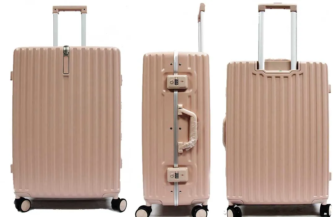 Contemporary Polycarbonate Aluminium Frame Luggage with 8 Spinner Wheels Safe Skies TSA Lock