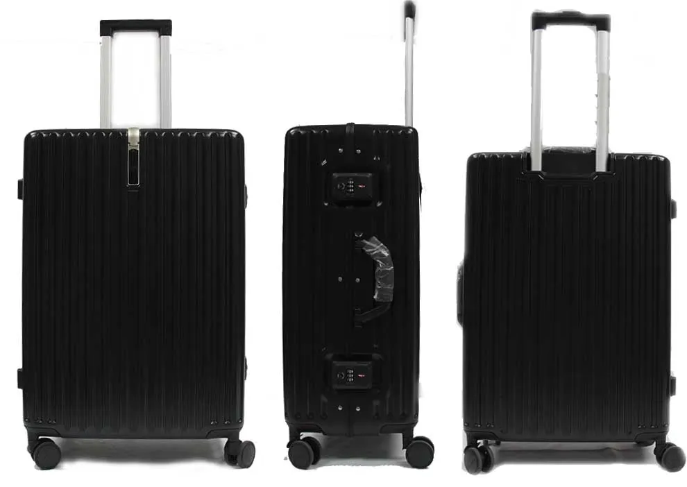 Contemporary Polycarbonate Aluminium Frame Luggage with 8 Spinner Wheels Safe Skies TSA Lock