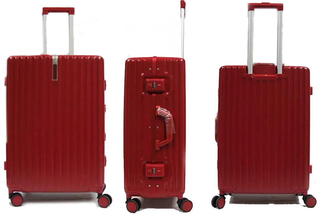 Contemporary Polycarbonate Aluminium Frame Luggage with 8 Spinner Wheels Safe Skies TSA Lock