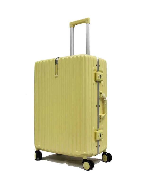 Contemporary Polycarbonate Aluminium Frame Luggage with 8 Spinner Wheels Safe Skies TSA Lock