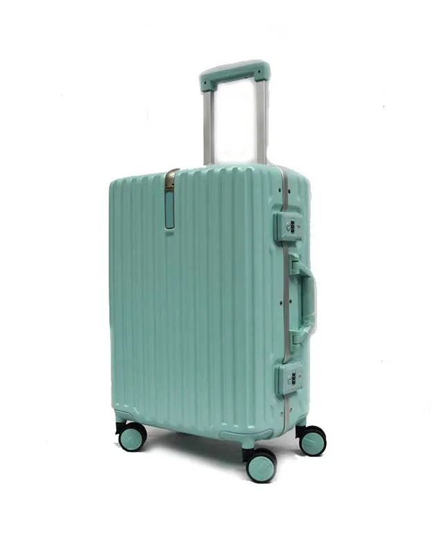 Contemporary Polycarbonate Aluminium Frame Luggage with 8 Spinner Wheels Safe Skies TSA Lock