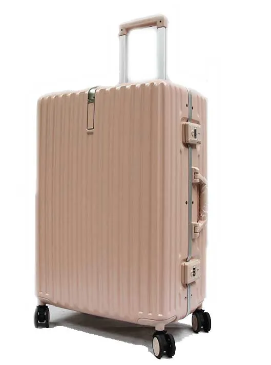 Contemporary Polycarbonate Aluminium Frame Luggage with 8 Spinner Wheels Safe Skies TSA Lock