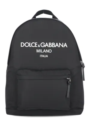 Dolce & Gabbana Kids Logo Printed Zipped Backpack