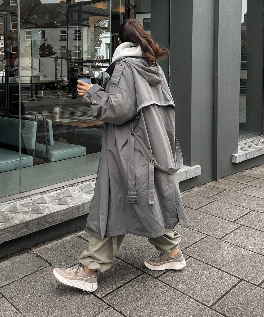 DOLEN NYLON SNEAKERS DK TAUPE NYLON
