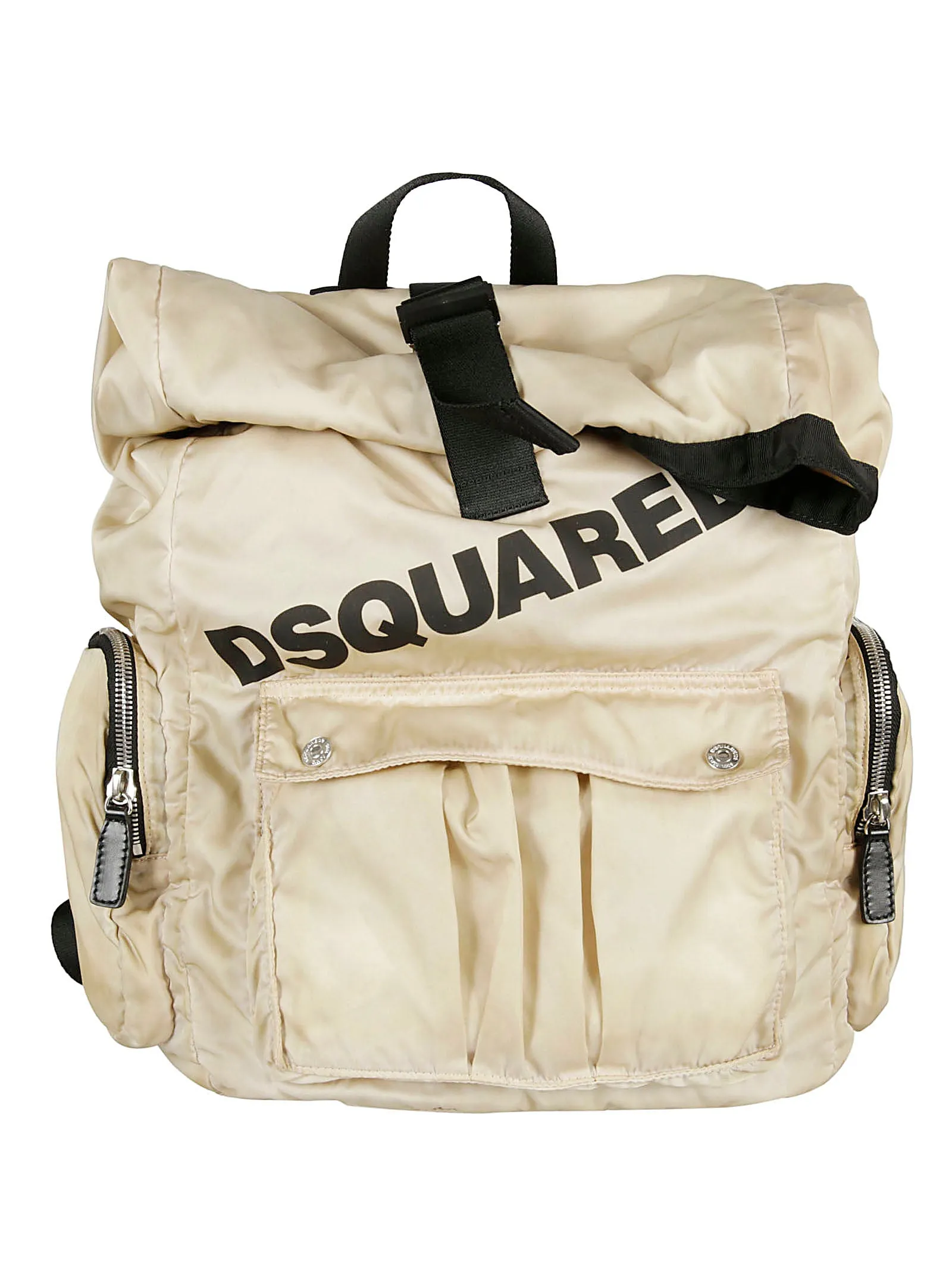 Dsquared2 Logo Printed Buckled Backpack