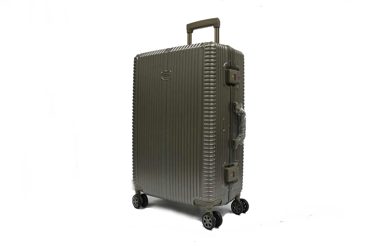 Elegant Polycarbonate Aluminium Frame Luggage with 8 Spinner Wheels Safe Skies TSA Lock