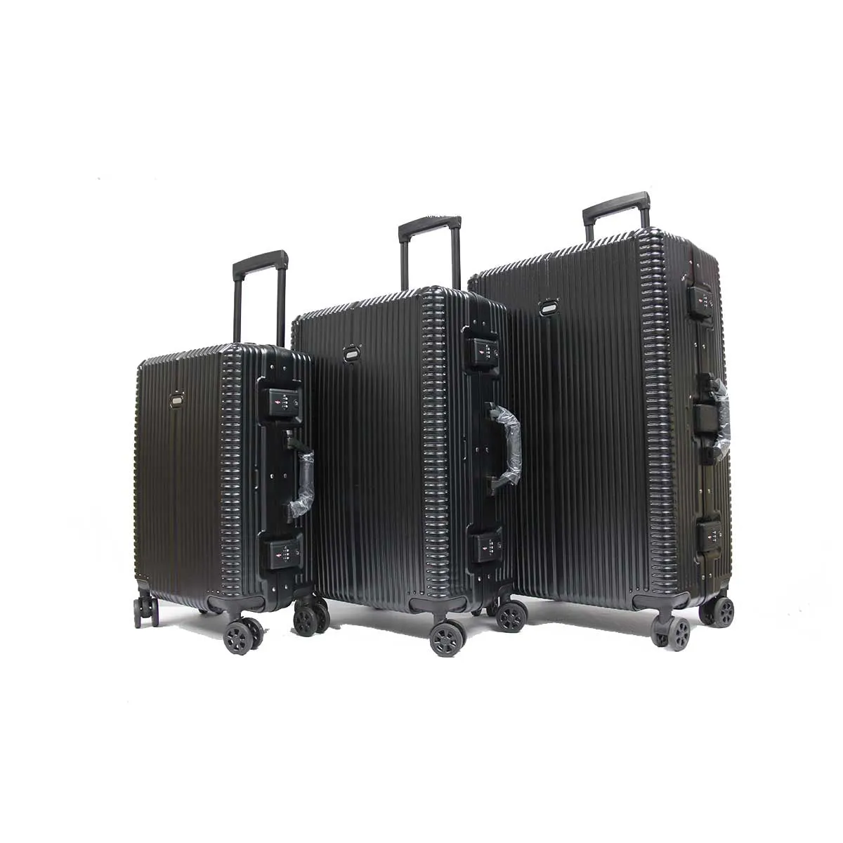 Elegant Polycarbonate Aluminium Frame Luggage with 8 Spinner Wheels Safe Skies TSA Lock