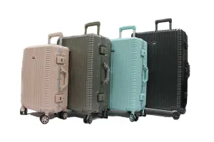 Elegant Polycarbonate Aluminium Frame Luggage with 8 Spinner Wheels Safe Skies TSA Lock