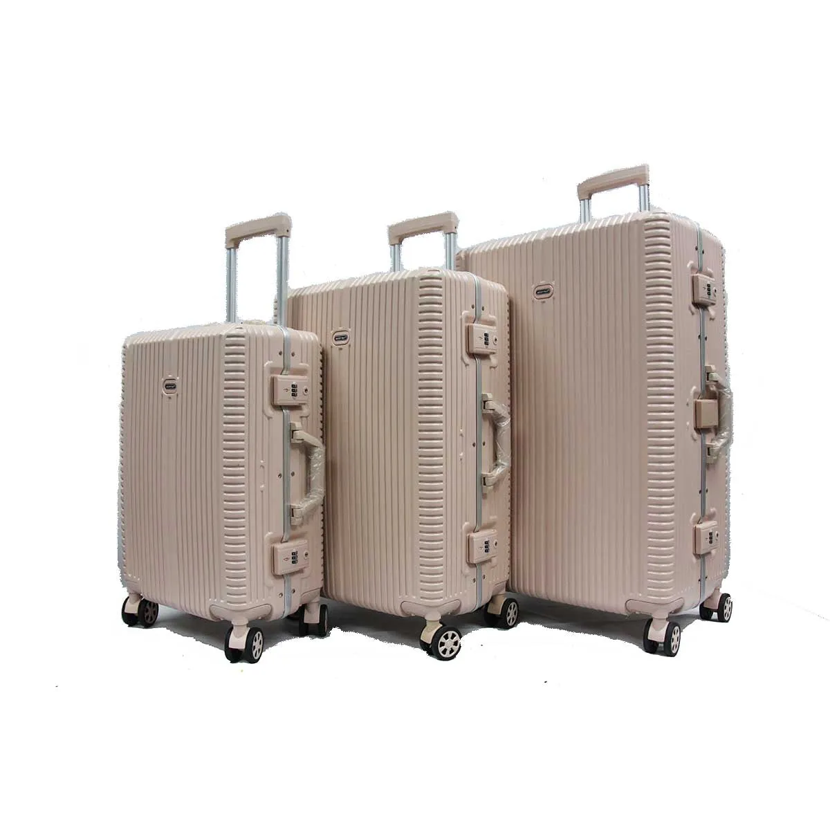 Elegant Polycarbonate Aluminium Frame Luggage with 8 Spinner Wheels Safe Skies TSA Lock
