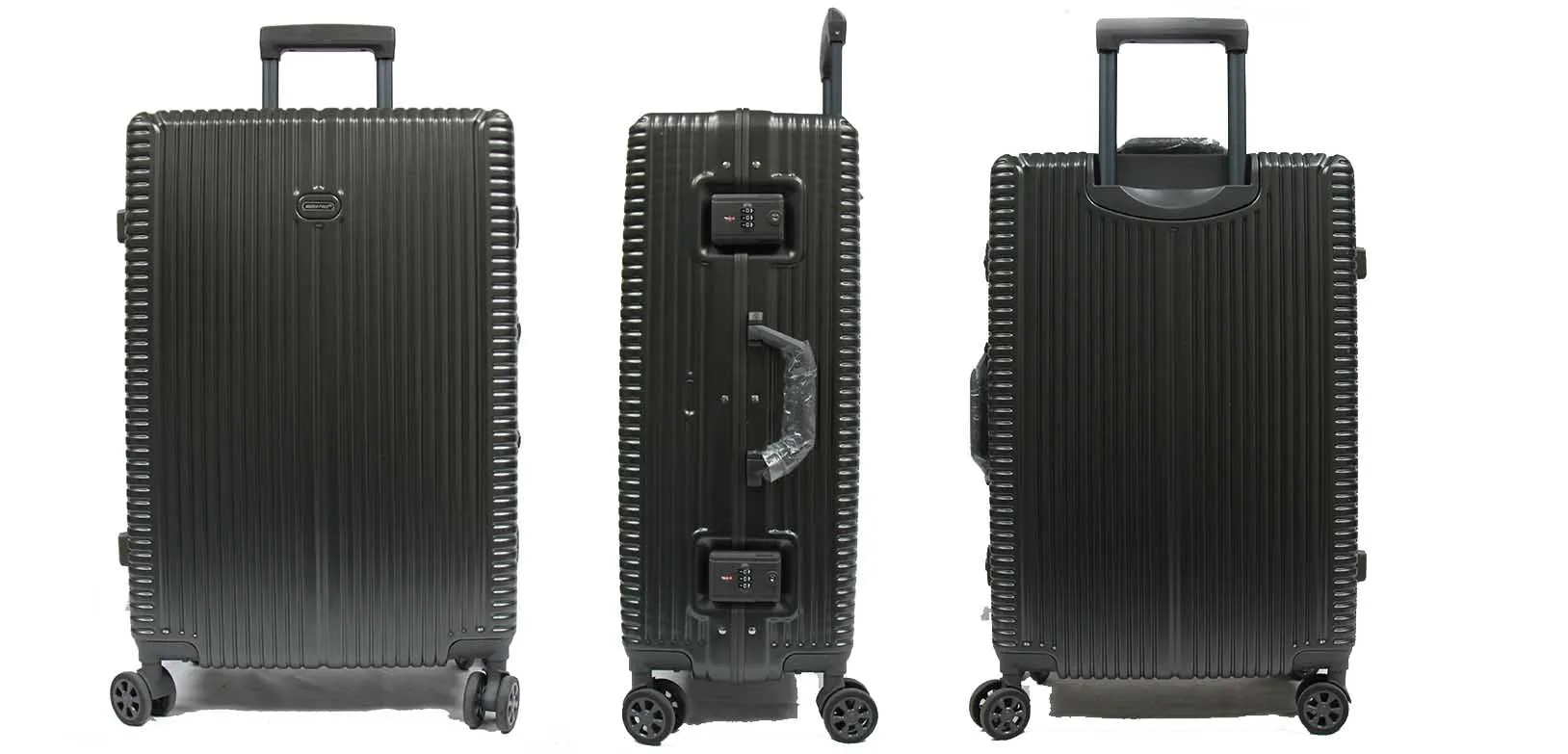 Elegant Polycarbonate Aluminium Frame Luggage with 8 Spinner Wheels Safe Skies TSA Lock