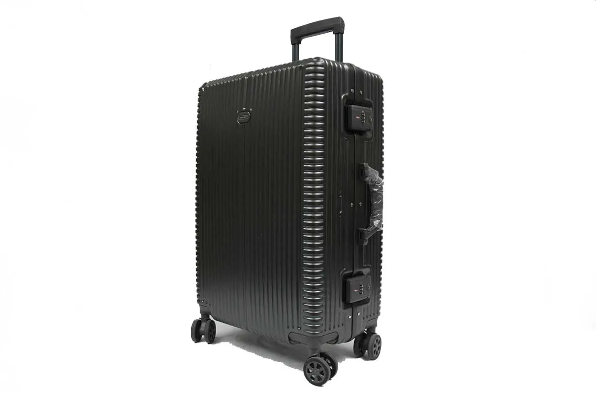 Elegant Polycarbonate Aluminium Frame Luggage with 8 Spinner Wheels Safe Skies TSA Lock