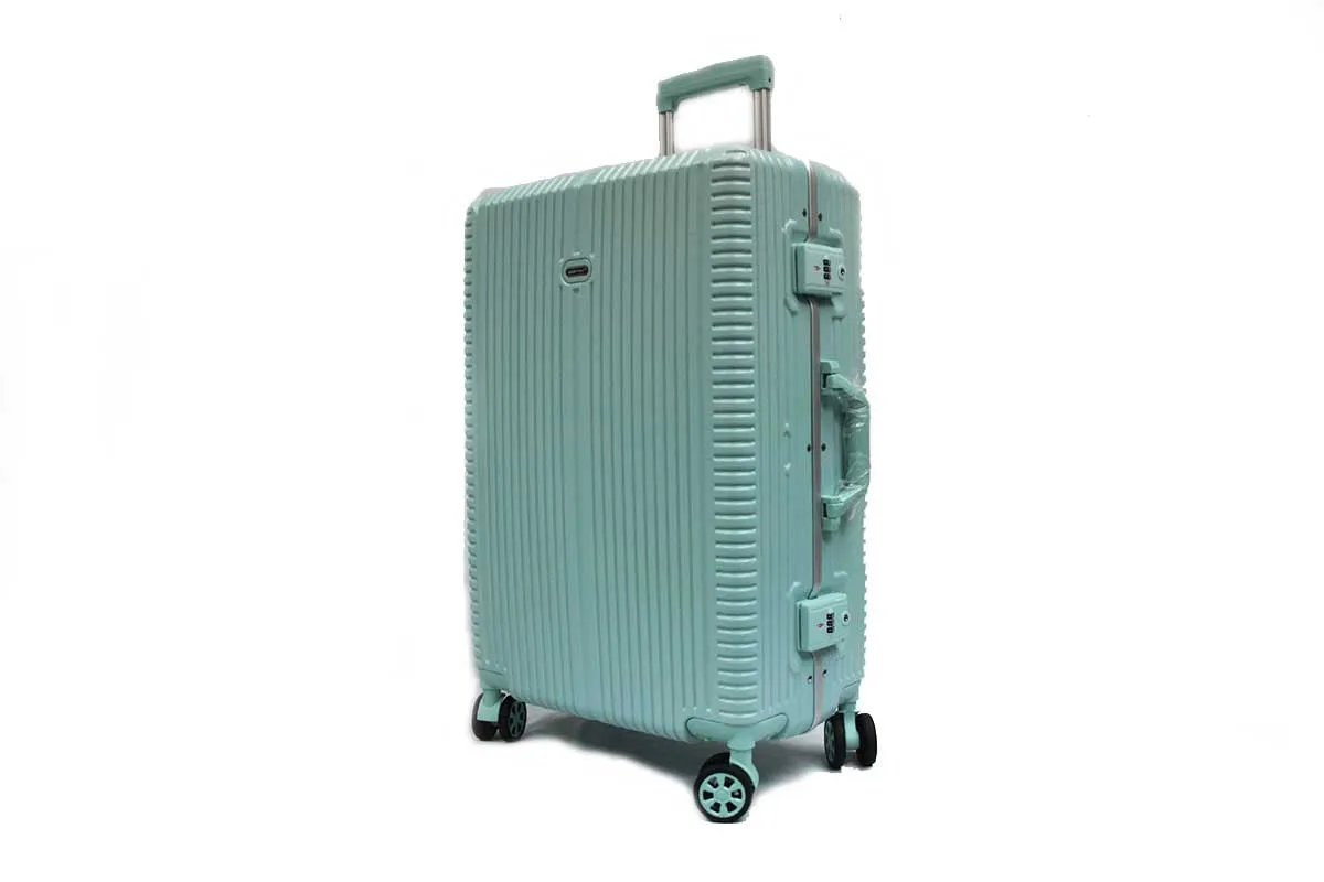 Elegant Polycarbonate Aluminium Frame Luggage with 8 Spinner Wheels Safe Skies TSA Lock