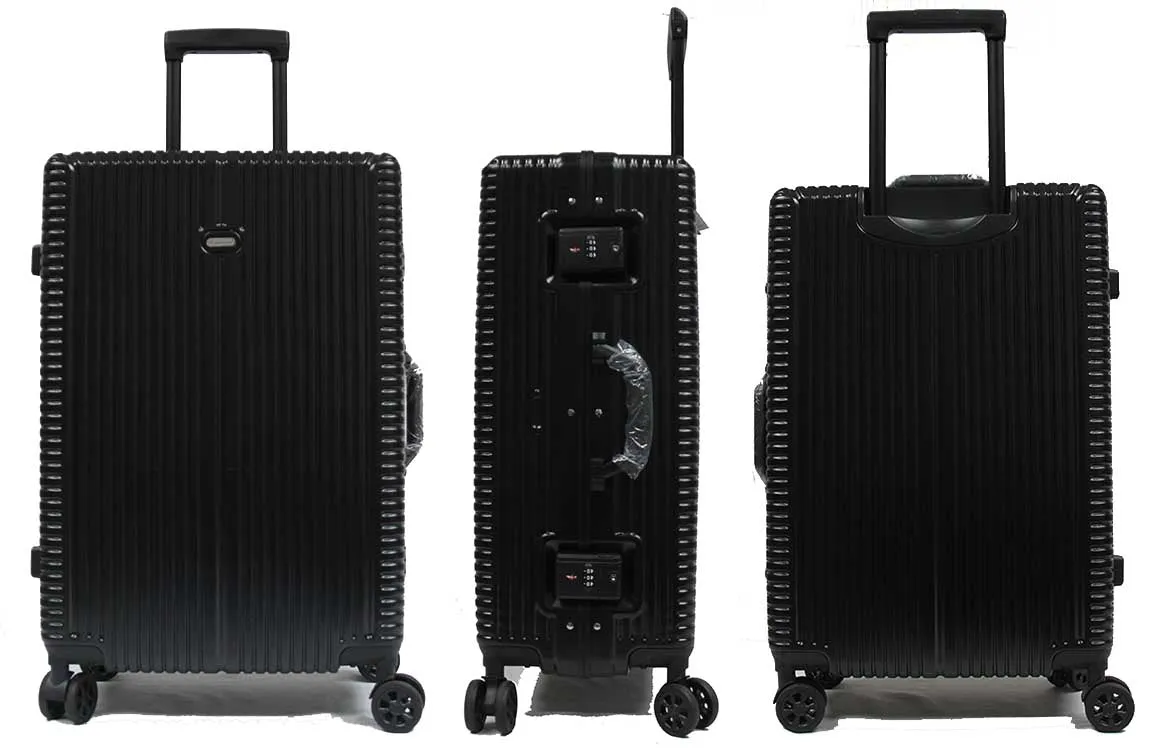 Elegant Polycarbonate Aluminium Frame Luggage with 8 Spinner Wheels Safe Skies TSA Lock