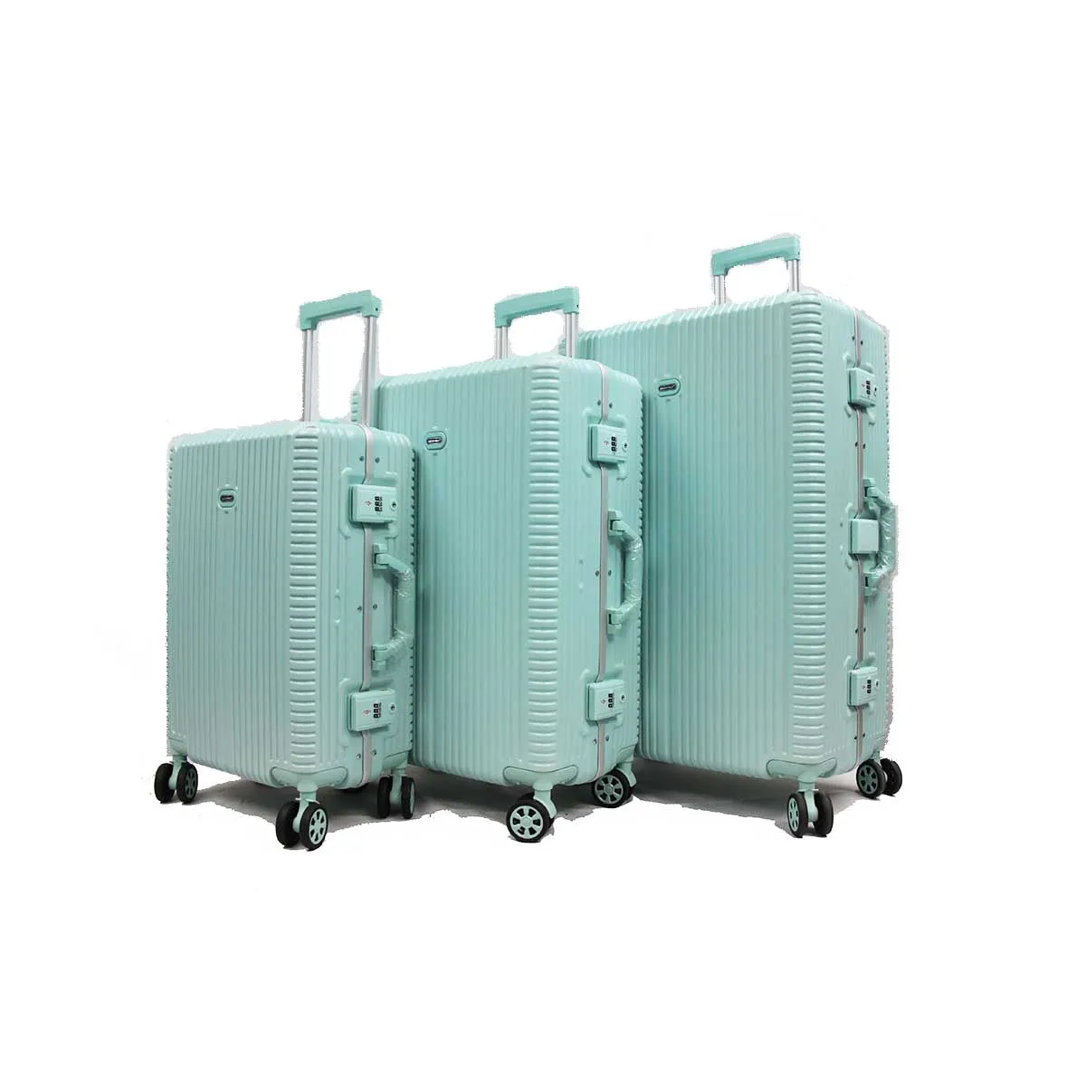 Elegant Polycarbonate Aluminium Frame Luggage with 8 Spinner Wheels Safe Skies TSA Lock