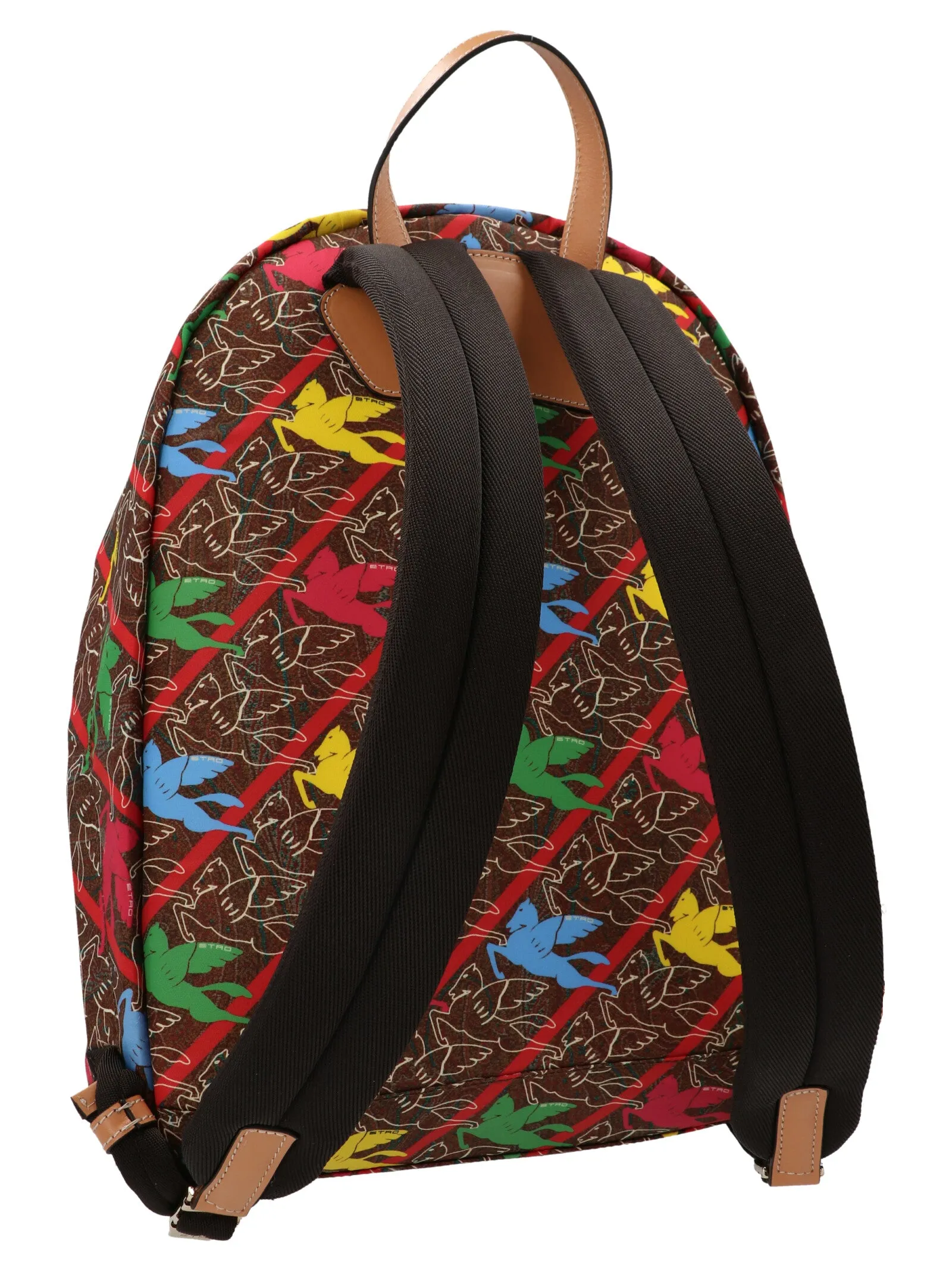 Etro Pegaso Printed Logo Patch Backpack