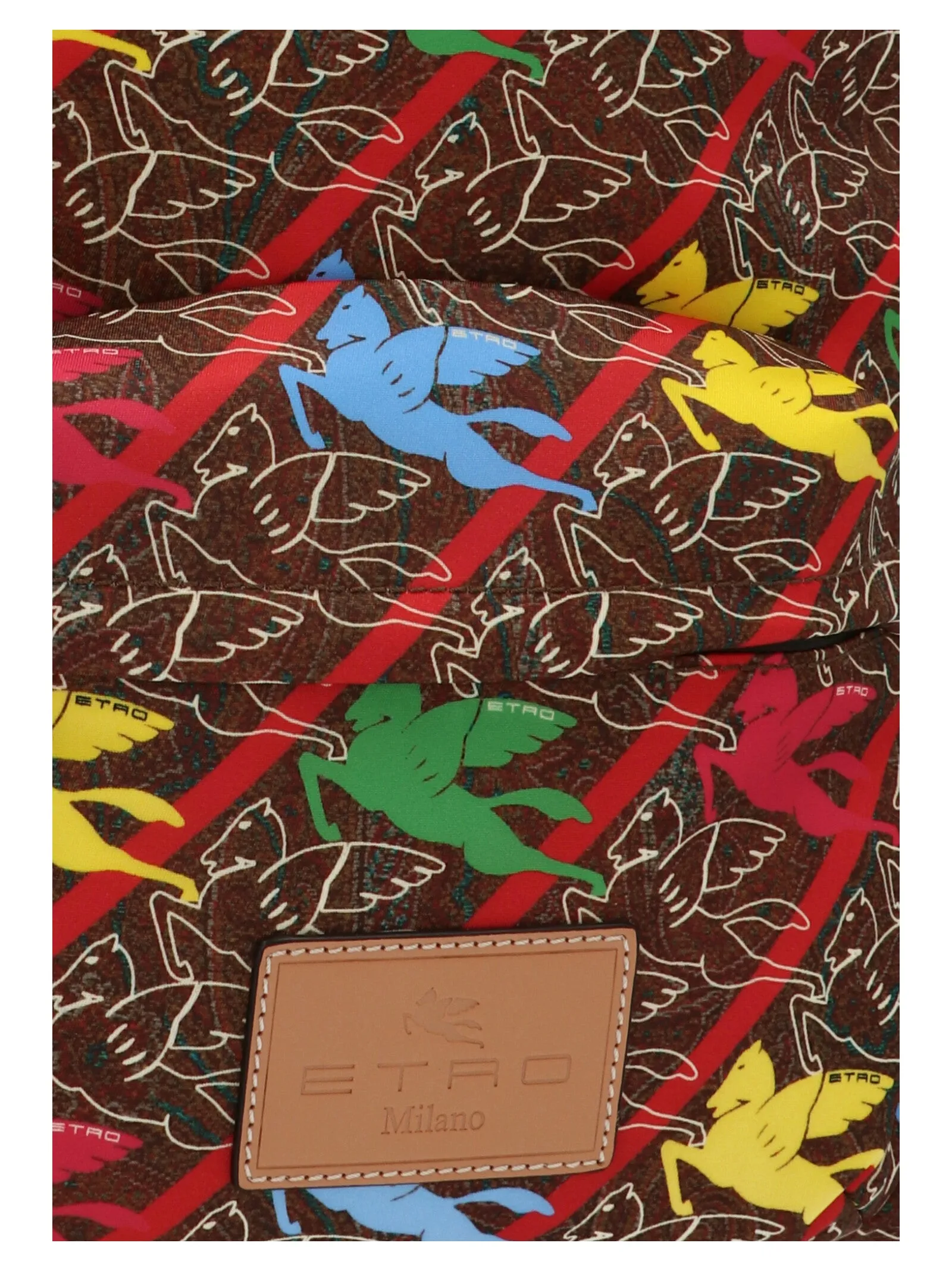 Etro Pegaso Printed Logo Patch Backpack
