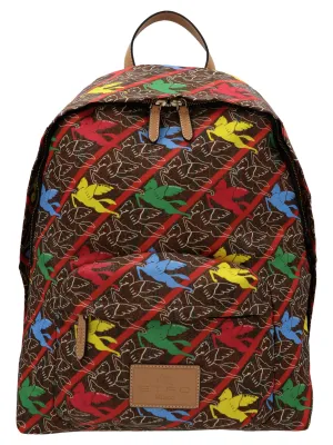 Etro Pegaso Printed Logo Patch Backpack
