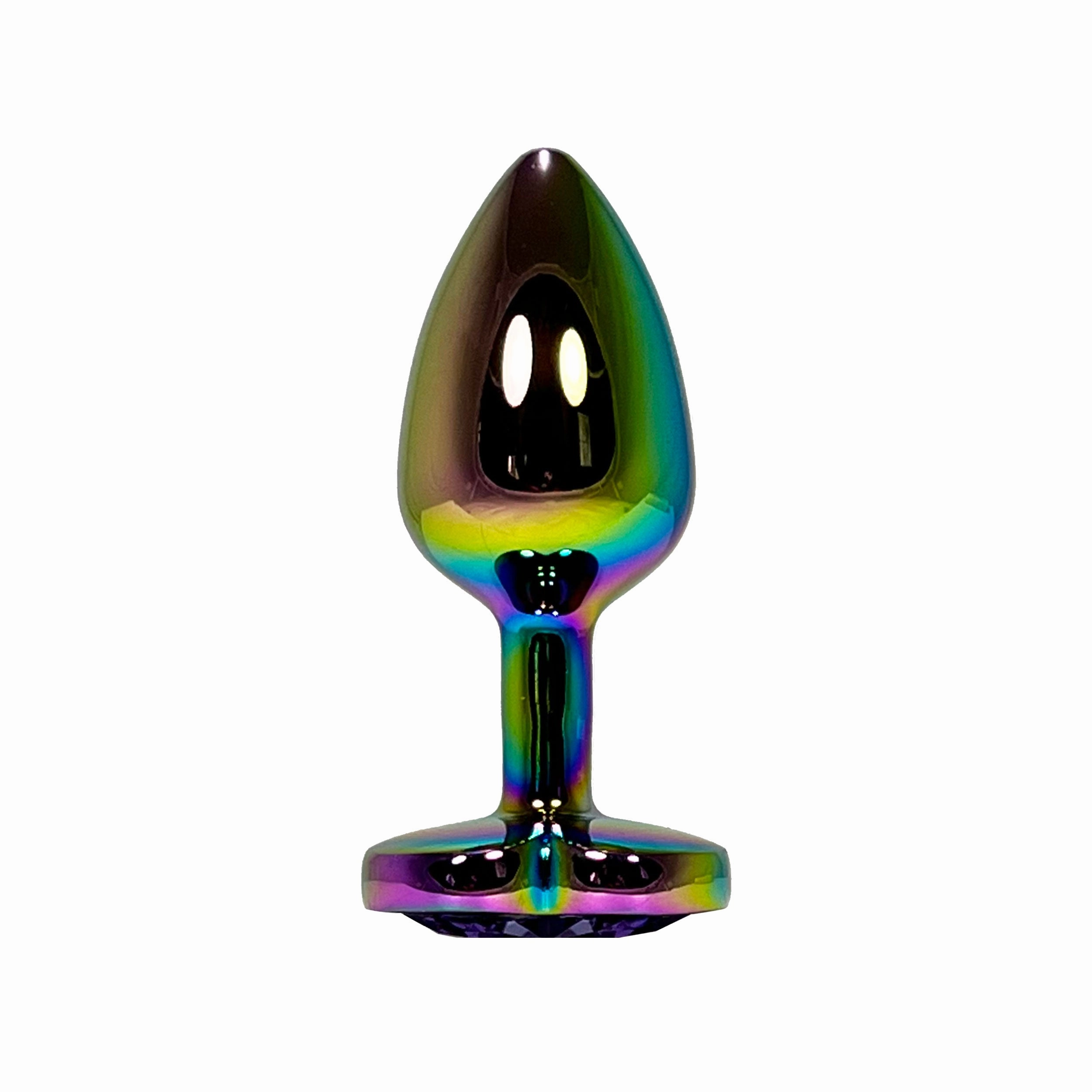 Fetish Pleasure Play Small Heart Plug w/Purple Jewel