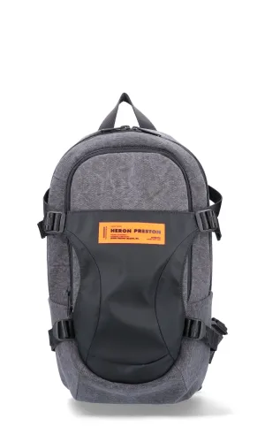 Heron Preston Logo Patch Zipped Backpack