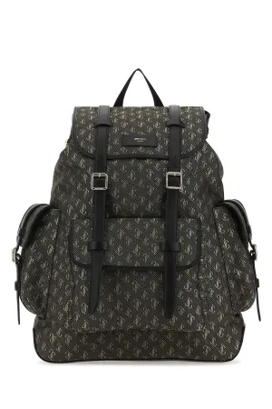 Jimmy Choo Logo Patch Belt Detailed Backpack