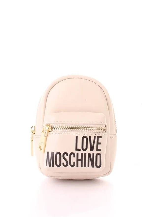 Love Moschino Logo Printed Zipped Backpack Purse