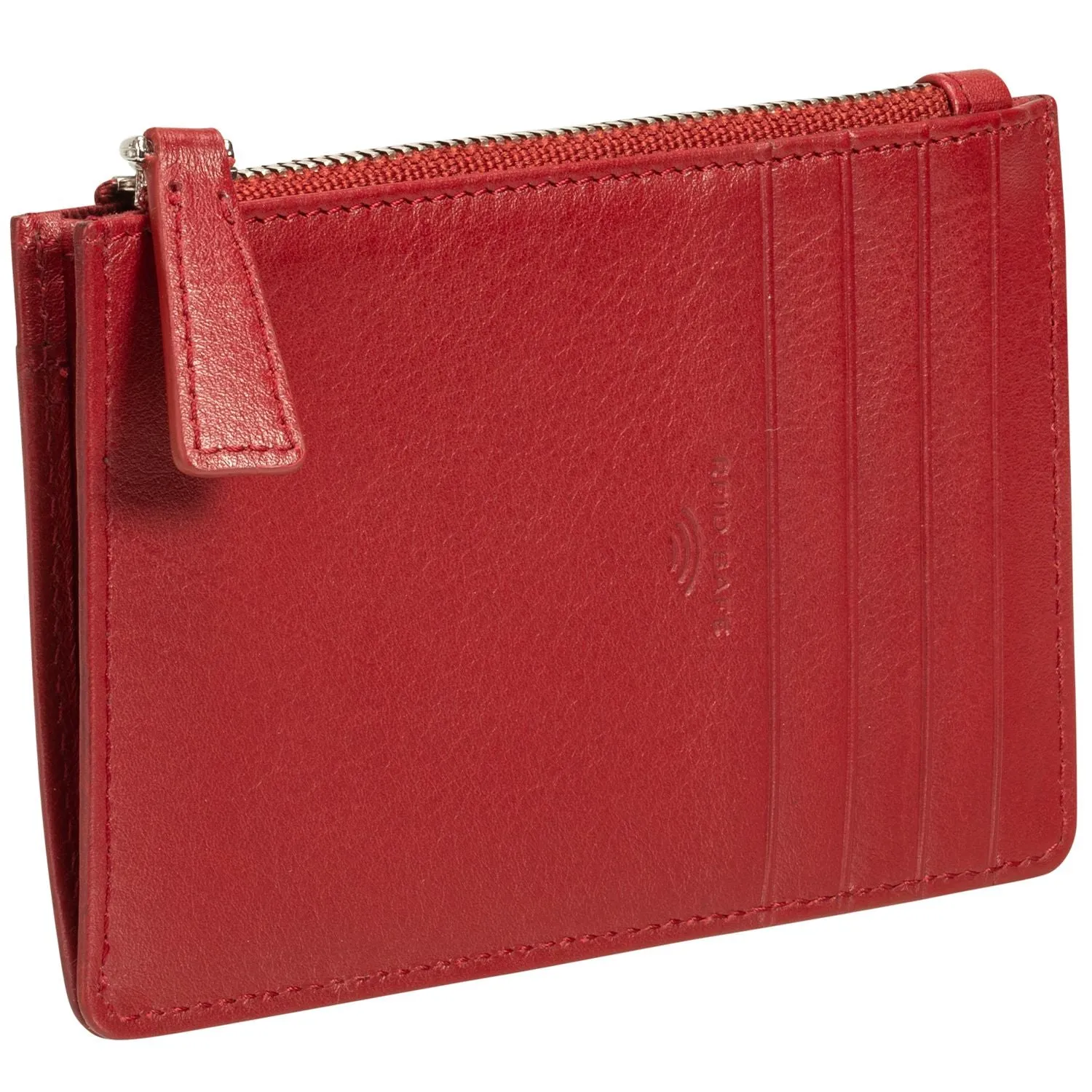 Mancini BASKET WEAVE RFID Secure Card Case and Coin Pocket