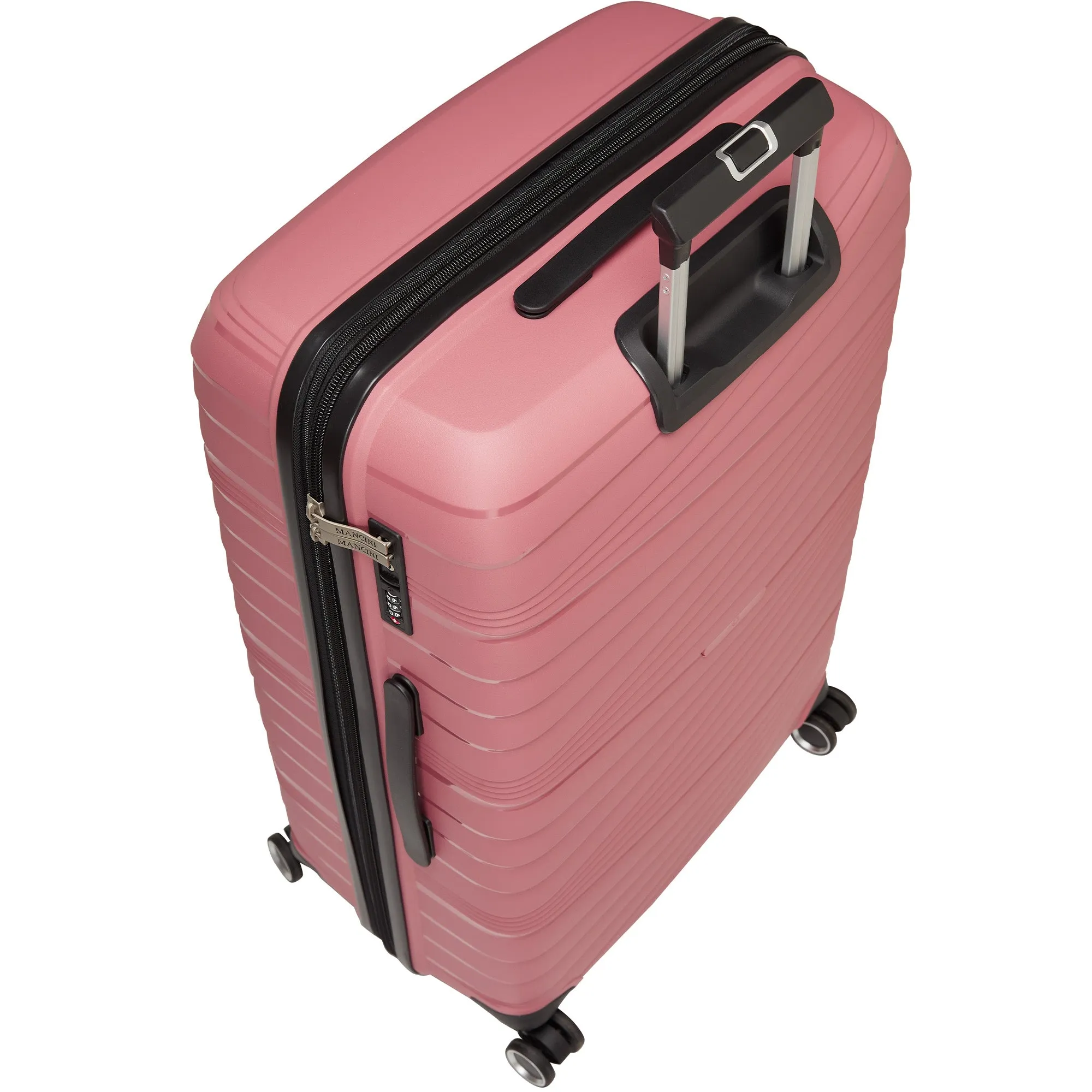 Mancini Bermuda Collection Polypropylene Spinner Luggage 2-Piece Set (Carry-On & Large)