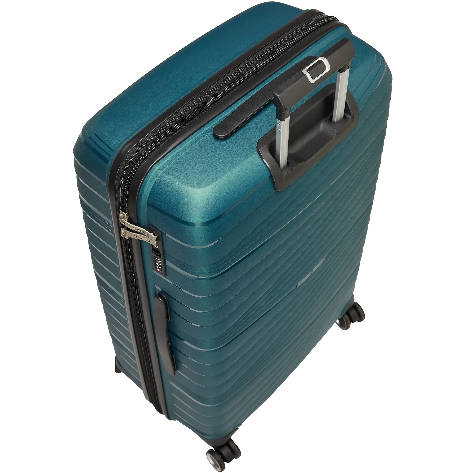 Mancini Bermuda Collection Polypropylene Spinner Luggage 2-Piece Set (Carry-On & Large)