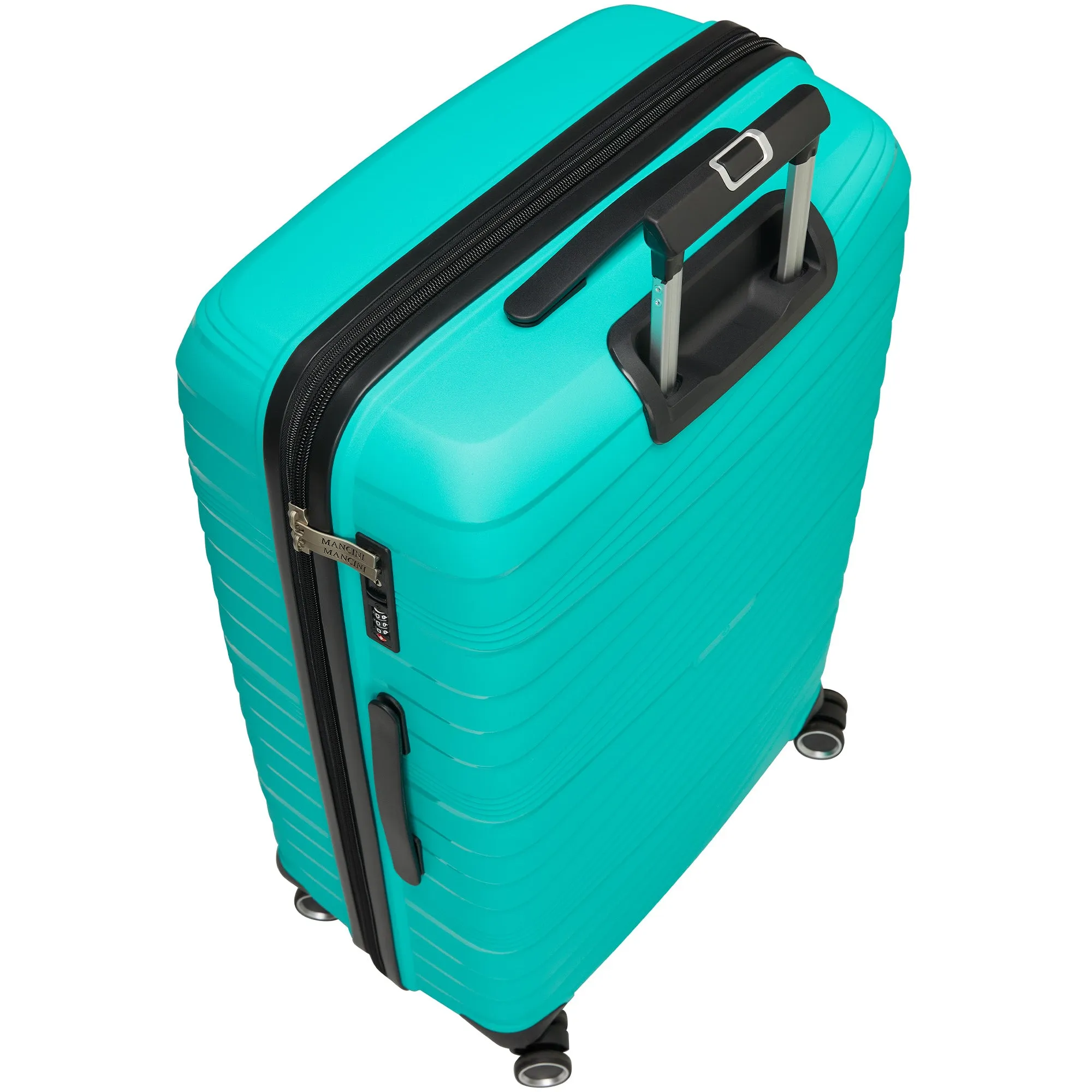 Mancini Bermuda Collection Polypropylene Spinner Luggage 2-Piece Set (Carry-On & Large)