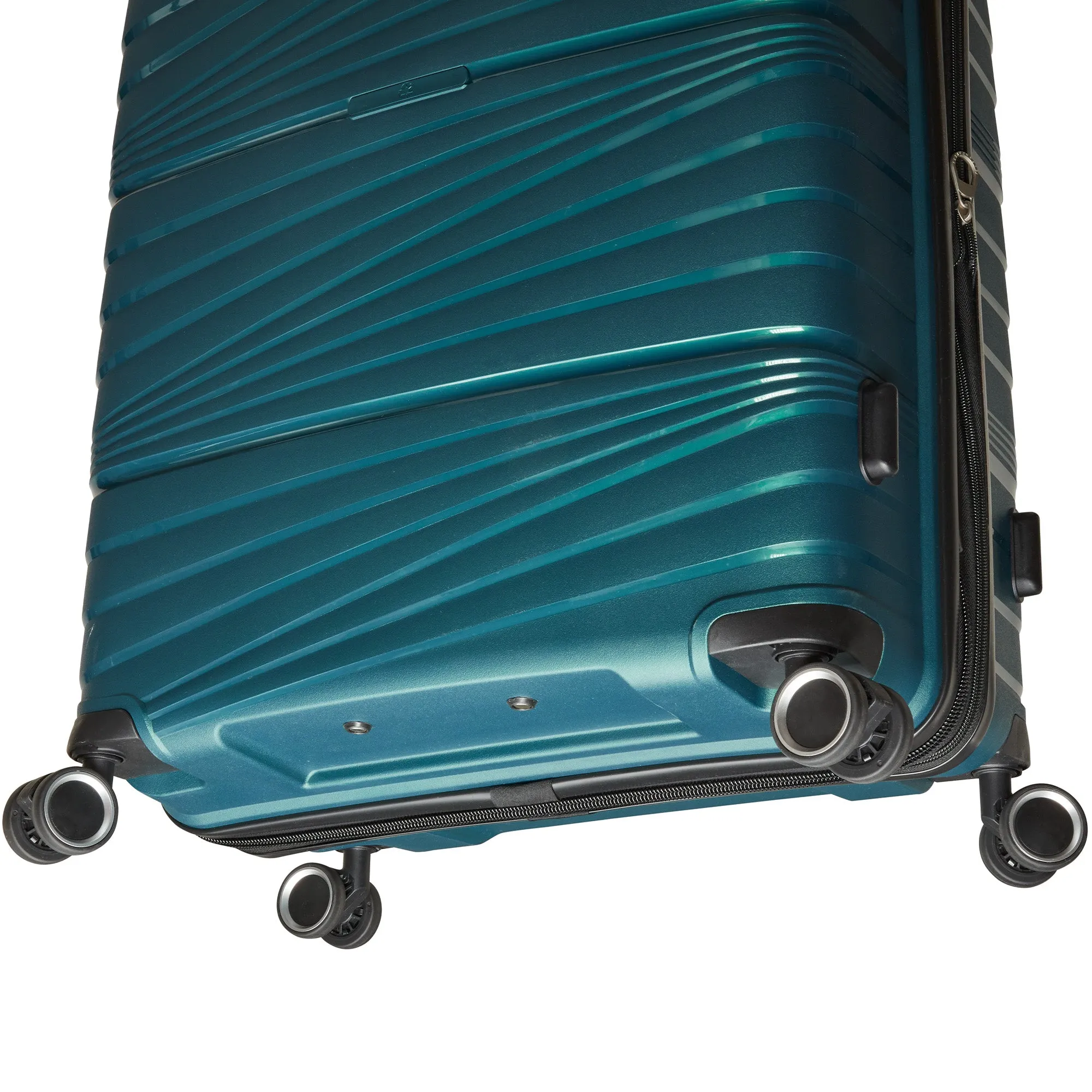 Mancini Bermuda Collection Polypropylene Spinner Luggage 2-Piece Set (Carry-On & Large)