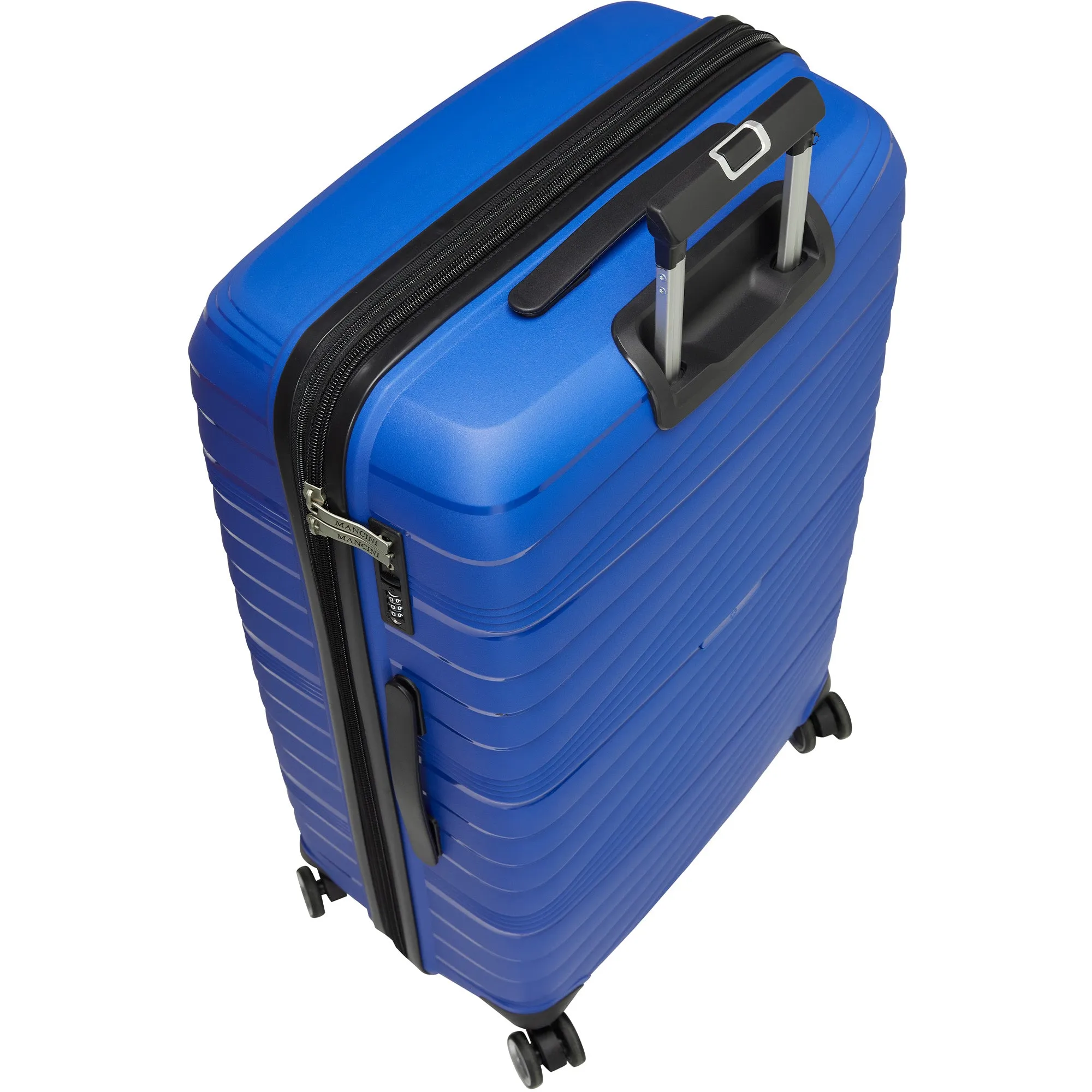 Mancini Bermuda Collection Polypropylene Spinner Luggage 2-Piece Set (Carry-On & Large)