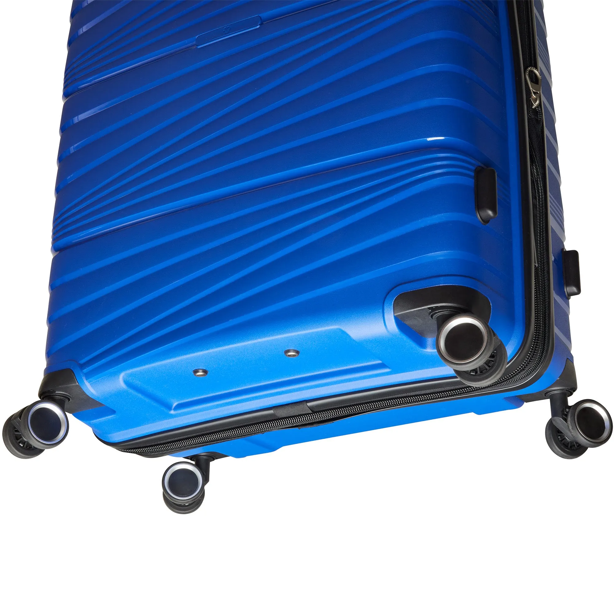 Mancini Bermuda Collection Polypropylene Spinner Luggage 2-Piece Set (Carry-On & Large)