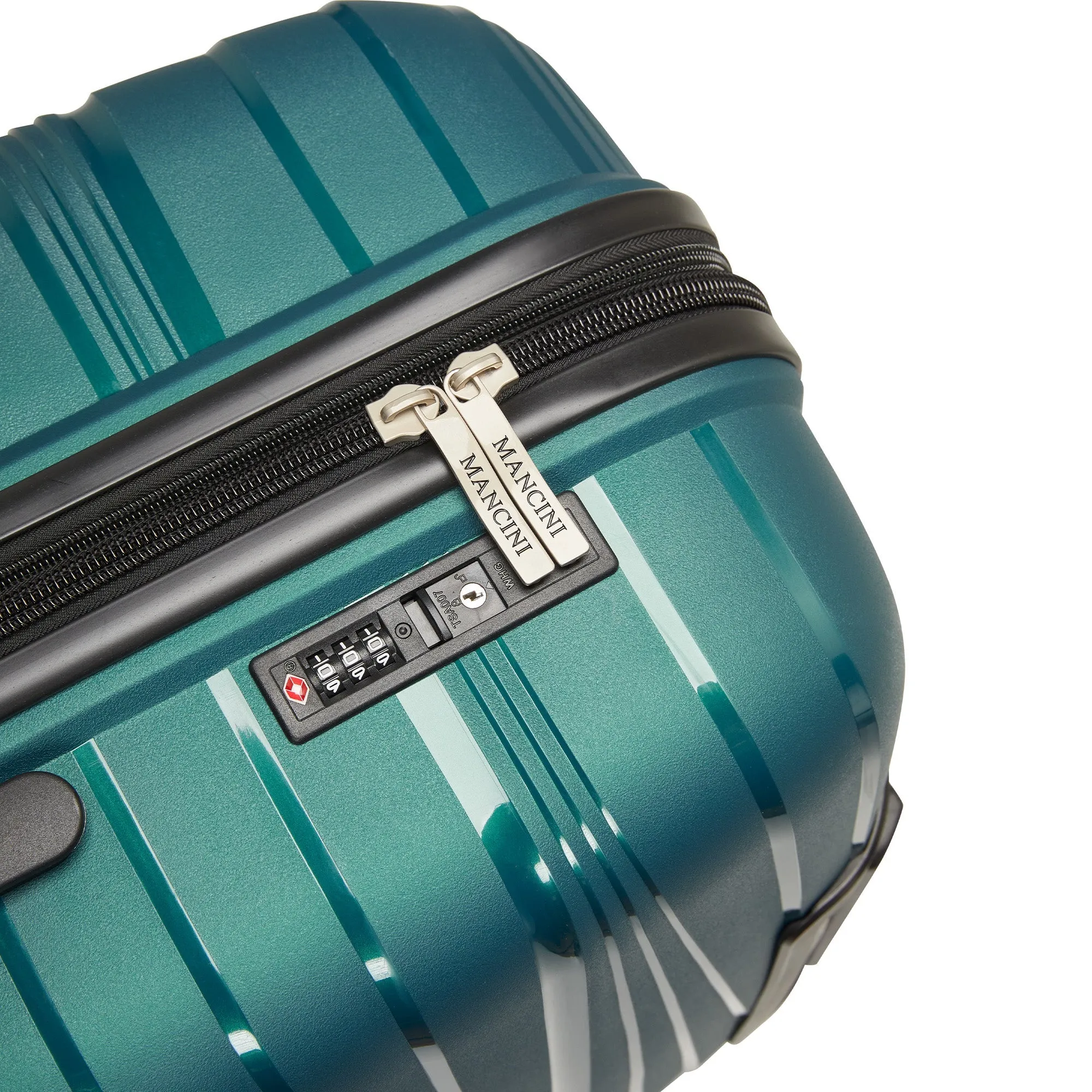 Mancini Bermuda Collection Polypropylene Spinner Luggage 2-Piece Set (Carry-On & Large)