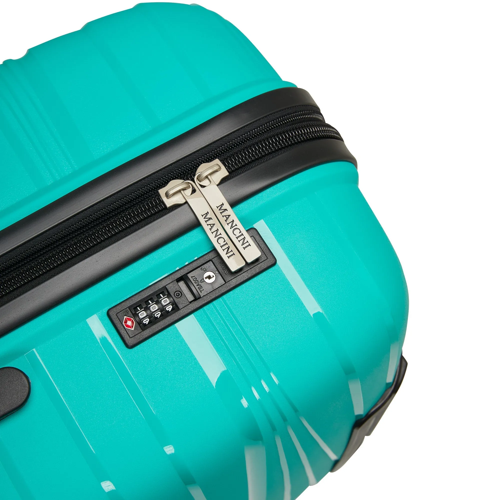 Mancini Bermuda Collection Polypropylene Spinner Luggage 2-Piece Set (Carry-On & Large)